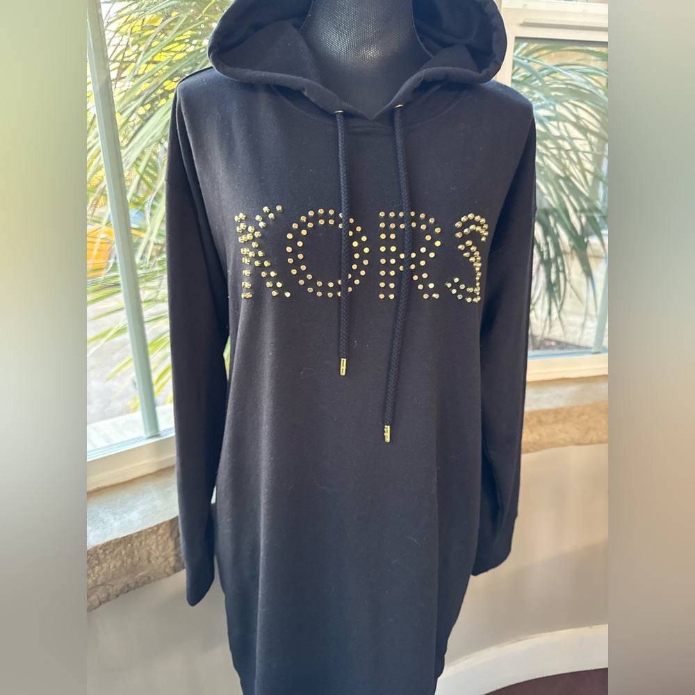 Michael Kors Studded Sweatshirt - Hooded Dress Women’s Size Medium